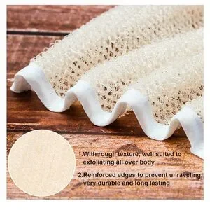 5 Pcs Exfoliating Face And Body Wash Cloths Towel 10.63 X 9.05 Inch(Beige Edge)
