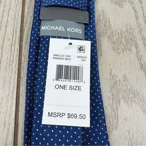 573 - Michael Kors Marbury Neat Tie Indigo 401 2MKC24-1002 Silk Blend $69.50