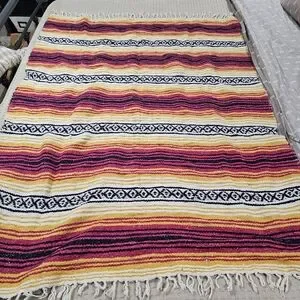 60x40 Traditional Mexican Serape Falsa Blanket