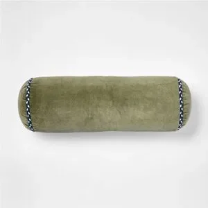 7"x18" Bolster w Piping Throw Pillow Green - Threshold designed w Studio McGee