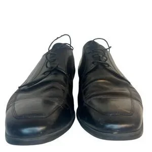 $700 Santoni Italian Leather Dress Shoes 8.5 Prichard Apron Toe Derby Oxford