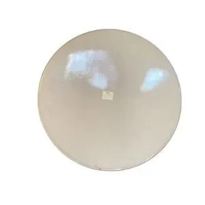 70s Vintage Round Acrylic Christmas Tray with Handles White 13.5” Diameter