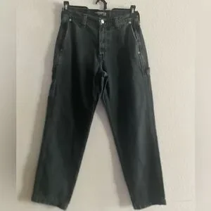 Abercrombie & Fitch A&F Black Authentic Rigid Denim Loose Jeans 29W x 30L