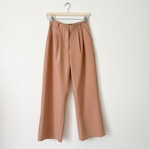 Abercrombie & Fitch Sloan Trousers Wide Leg Pants In Tan Size 27/4S