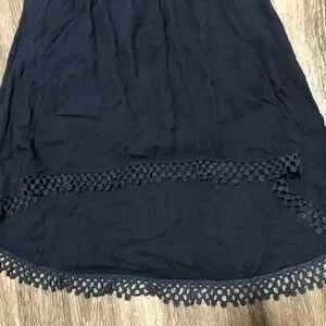 Abercrombie Kids Navy Blue Tiered Hi-Low Skirt XS (8)