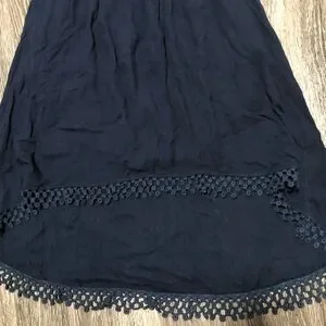 Abercrombie Kids Navy Blue Tiered Hi-Low Skirt XS (8)
