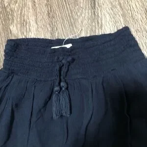 Abercrombie Kids Navy Blue Tiered Hi-Low Skirt XS (8)