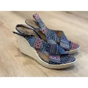 Abound Women's Espadrille Wedge Tribal Sandals‎ Size 12M
