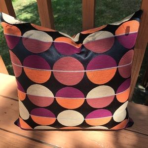 Accents Pillow 20 ”x20”Multicolor Feather