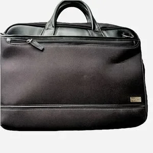 Ace Aramis Men Black Nylon Laptop Business Bag Top Handle NEW No Shoulder Strap