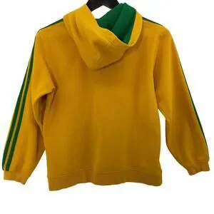 Adidas Hoodie Youth Medium Yellow Green Blokecore Ladcore Retro Soccer Athletic