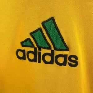Adidas Hoodie Youth Medium Yellow Green Blokecore Ladcore Retro Soccer Athletic
