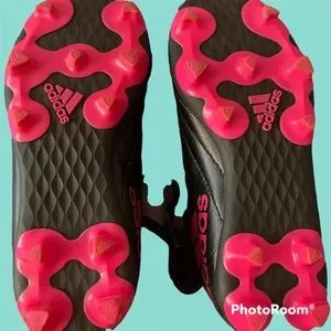 Adidas Kids Soccer/Baseball Cleats Black/Pink Size 10 1/2 K