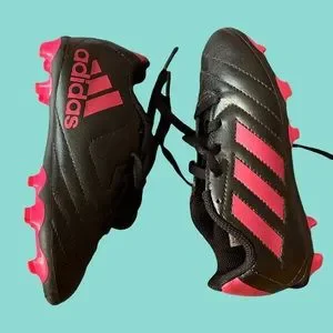 Adidas Kids Soccer/Baseball Cleats Black/Pink size 10 1/2 K