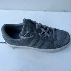 Adidas Neo Cloudfoam Daily Shoes Men's Size 8.5 Gray Sneakers Lace Up Low Top
