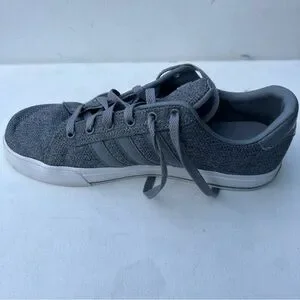Adidas Neo Cloudfoam Daily Shoes Men's Size 8.5 Gray Sneakers Lace Up Low Top