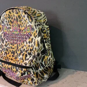 Adidas Originals Jeremy Scott Leopard Shisha Backpack Rare Sequin Embroided READ