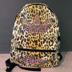 Adidas Originals Jeremy Scott Leopard Shisha Backpack Rare Sequin Embroided READ
