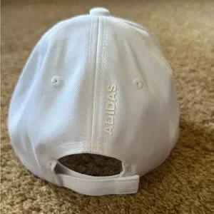 Adidas White Baseball Hat Classic Logo- Womens
