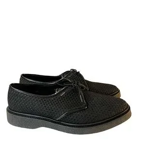 ADIEU PARIS TYPE 1 DERBY SHOE IN BLACK PERFORATED FABRIC Size 45 (US 12)