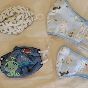 Adorable little boy & matching brother face masks bundle