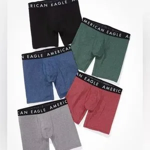 AEO Men's 6" Classic Boxer Brief 5-Pack XS Multi-Color NEW
