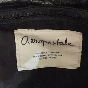Aeropostale Black Lightweight Crossbody Shoulder Purse Bag Adjustable Strap