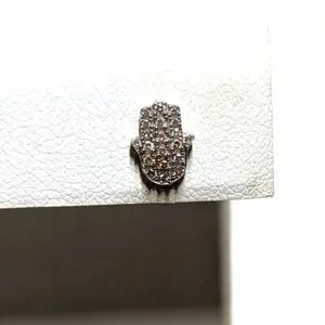 Affinity NIB 14k White Gold .10 cwt Diamond Hamsa Hand Single Earring
