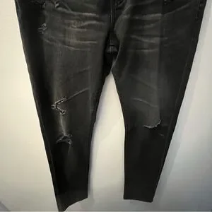 AG Jeans The Tellis Modern Slim Vapor Wash Distressed Black Size 30 NWT