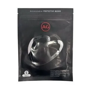 AG NEW Antimicrobial Protective Facial Mask Black Adult Small
