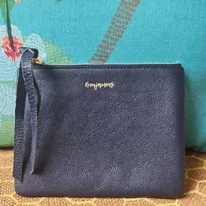 Aimee Kestenberg Navy Leather Phrase Pouch