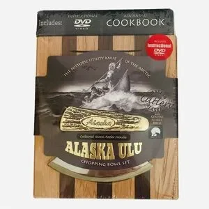 Alaskan Ulu Knife & Chopping Bowl Set Instructional DVD & Cookbook - New Sealed