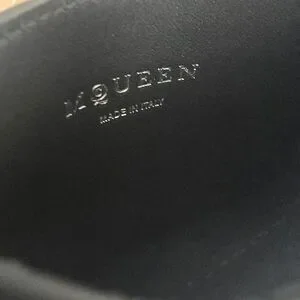 Alexander McQueen Black Leather Card Holder