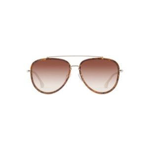 Alice + Olivia Lincoln Aviator Sunglasses Tortoise