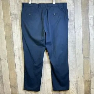 Amazon Essentials 40Wx30L Navy Blue Slim Dress Pants With Pockets & Belt…