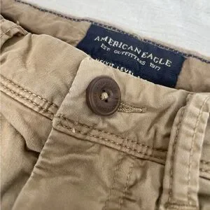 American Eagle Active Flex Classic Shorts Mens Size 28 Tan Brown Pockets Preppy