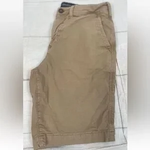 American Eagle Active Flex Classic Shorts Mens Size 28 Tan Brown Pockets Preppy