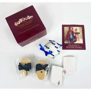 American Girl MUFF MITTS & PATTENS Pleasant Company Label Felicity Accessory BOX