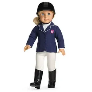 American Girl Today FANCY HORSE RIDING OUTFIT Breeches Boots Jacket Blouse BAG +