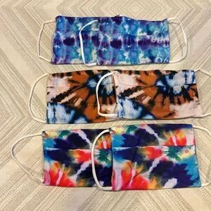 American Mask Project (6) Assorted Multicolor Tie Dye Masks