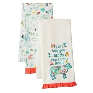 Animals Kitchen Towels Set Of 2 The Pioneer Woman Cottage Core Cows