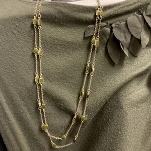 Ann Taylor Gold And Green Necklace