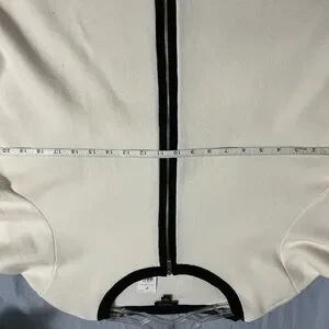 Ann Taylor Zip-Up Knit Jacket – Black & White Size XL NWT