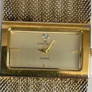 Anne Klein Gold Women's Watch With Genuine Diamond