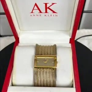 Anne Klein Gold Women's Watch With Genuine Diamond