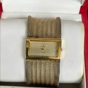Anne Klein Gold Women's Watch With Genuine Diamond
