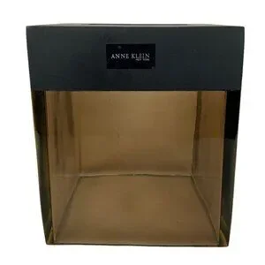 Anne Klein New York Tissue Box Holder Black Brown Acrylic Bathroom Decor