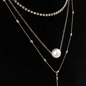 **ANTHOUSA* Pearl Multilayered Fashion Necklace