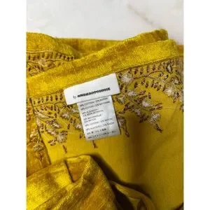 Anthropologie Embroidered Tobias Velvet Curtain 50”x 84” One Panel Only