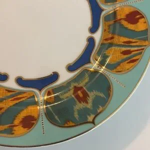 Anthropologie Forbury Salad Plate 8” Turquoise Gold